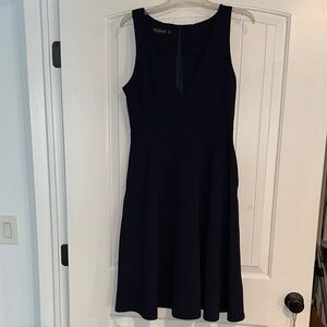 Navy Blue Midi Dress, Size 8/L